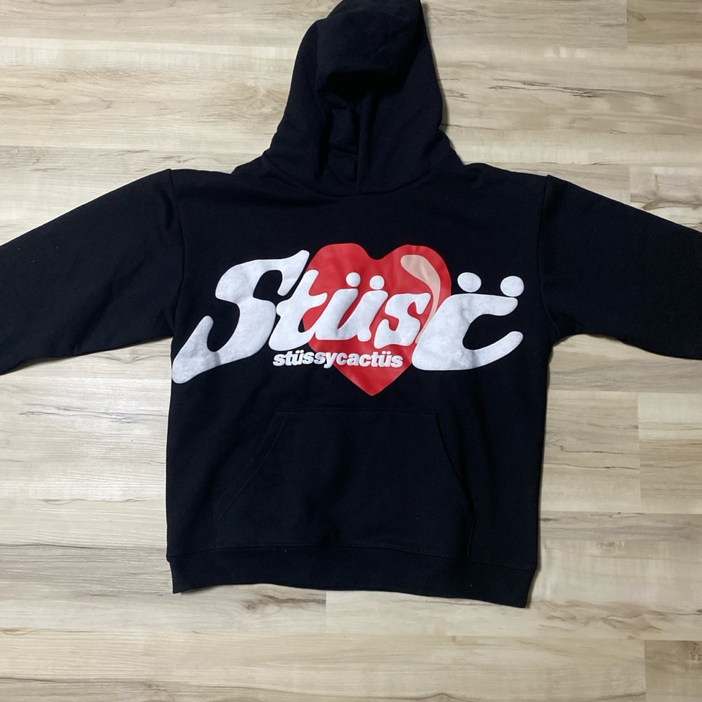 Black Stüssy x Cactüs Plant Flea Market Hoodie